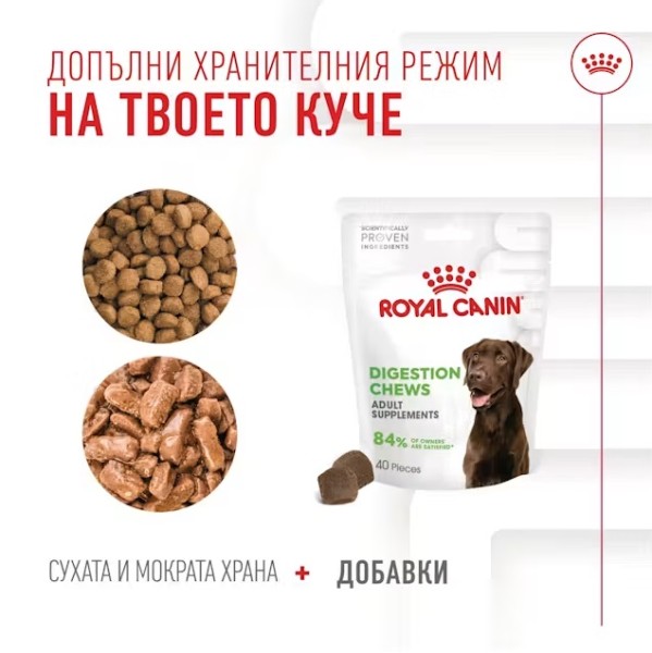 Royal Canin Adult Dog Supplement Digestion - Хранителна добавка за кучета в зряла възраст за по-добро храносмилане 160 гр